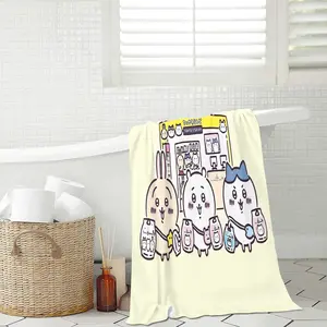 Microfiber bathroom set, absorbent towels, cute patterns, pool towels, lint-free and super soft bathroom decorations, beach towels, perfect for vacations and travel gifts!
