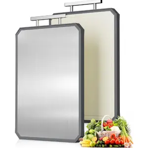 New Deal - Stainless Steel Cutting Board Double Sided for Kitchen 16x11 Inch Non Toxic Chopping Board with Juice Groove Dishwasher Safe Large Meat & Veggie Board