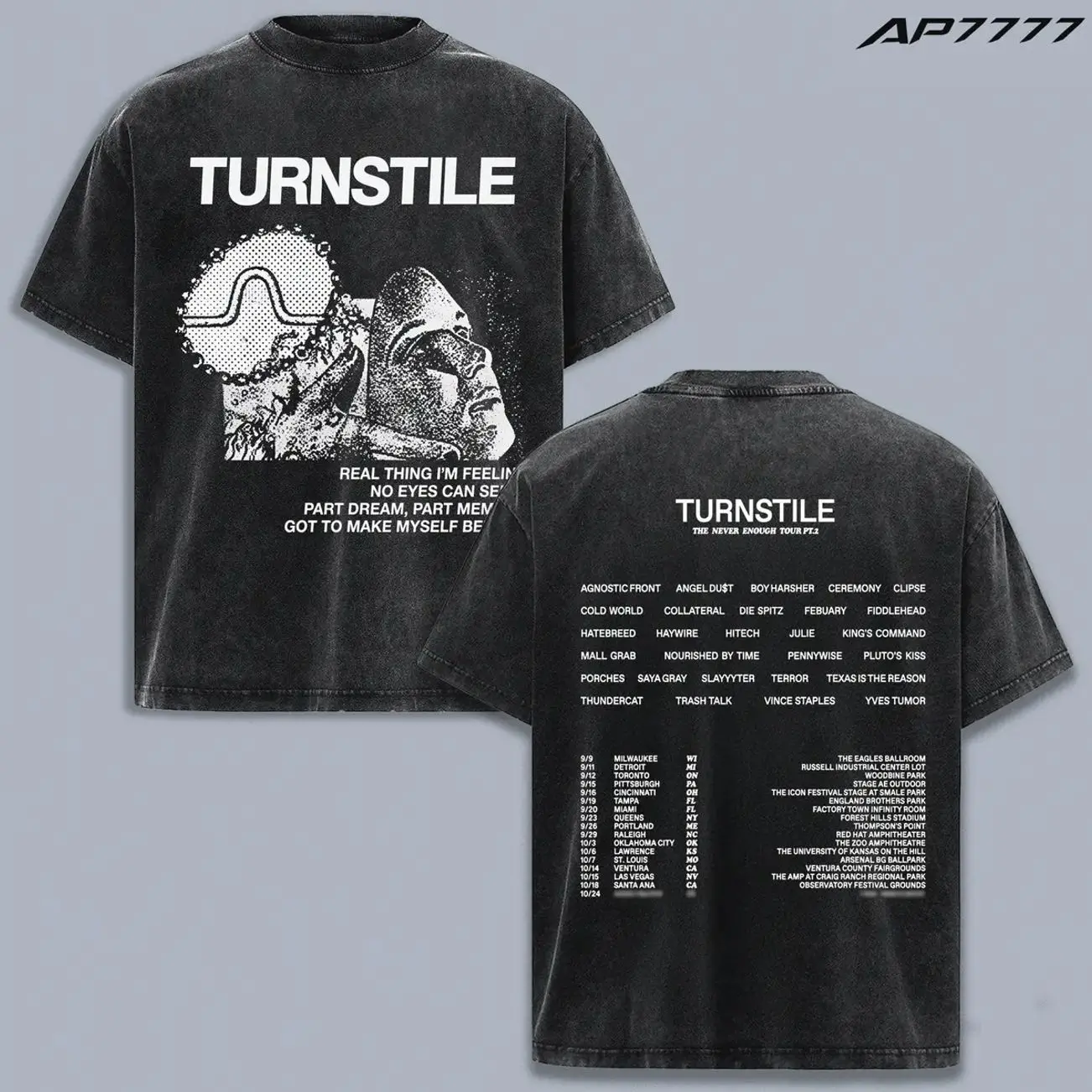 Turnstile 2026 Tour T-Shirt - The Never Enough Tour Part 2 Official Merch, Unisex Retro Vintage Oversized Black Tee, Soft Cotton Crewneck Apparel, Perfect Gift for Music Lovers 93N