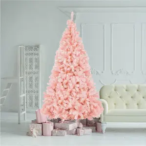 6Ft Christmas Tree Pink Artificial PVC Festival Xmas Decoration Indoor Outdoor Festive Home Decor