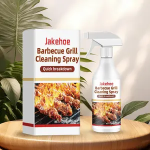 BBQ Grill Cleaner Spray, Oil and Stain Remover, Portable Outdoor BBQ Grill Cleaner, Easy to Use, Effective Cleaning Solution