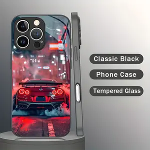 IPhone 16 Promax GTR sports car Phone Case Tempered Glass Anti Drop, Anti Sweat Suitable for iPhone 17 15 14 13 12 11 XS Phone Protection Case Shockproof