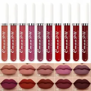 10Pcs Matte Lip Glaze Set, Long-Lasting Waterproof Non-Stick Easy-to-Apply Lip Makeup, Beginner-Friendly Beauty Cosmetic, Ideal Gift for Makeup Enthusiasts