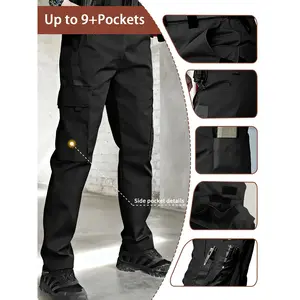 Men's Outdoor Workwear Pants Stylish Men's Long Pants with Multi-Functional Pockets Khaki Trousers Ideal for Outdoor Adventures, Cycling, Hiking, and Fishing Casual Street Trousers