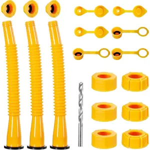 Long Gas Can Spout Replacement, Our replacement spout features a 10.2in extended nozzle (2in  than standard). Gas can nozzle (3 Pack-Yellow) for 1/2/5/10 gal oil cans