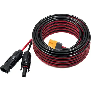 Solar to XT60 Charge Extension  25FT 12AWG XT60 Adapter to Solar Panel Connector  Compatible with Ecoflow River Delta Series Bluetti Power Station Solar Panel 7.62m (12AWG)/25FT