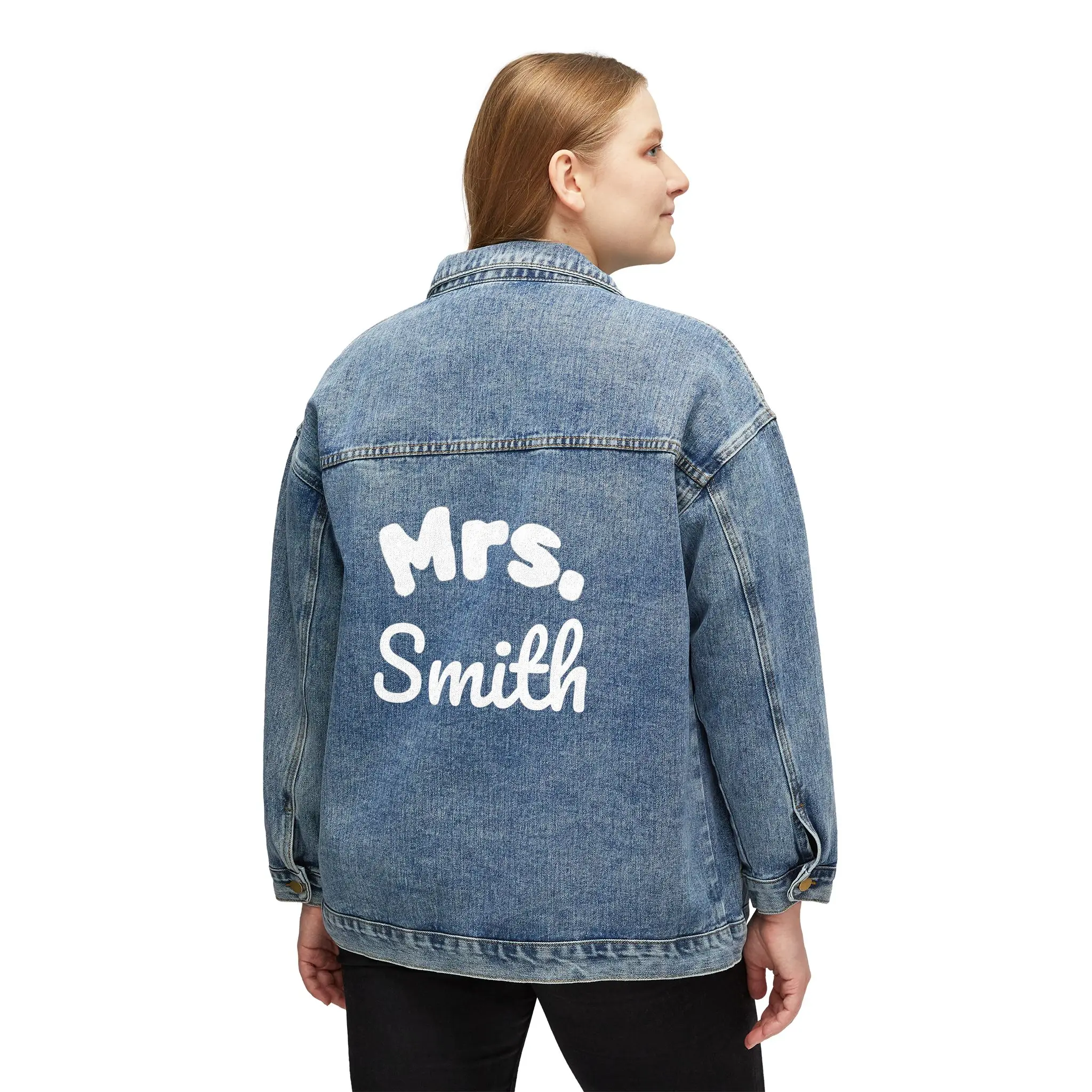 Mrs. Smith Denim Jacket | Personalized Mrs Last Name Jacket