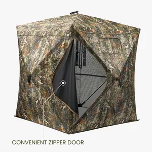 【Tidewe Hunting Winter】Tidewe Amazing Offer 270° See Through 1-2/2-3/3-4/4-6 Person Hunting Blind, Pop Up Ground Deer Blind Tent