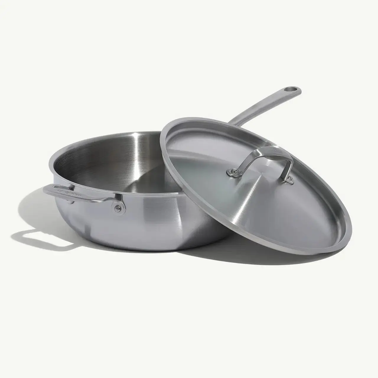 Made In 5-Ply Stainless Steel Saucier with Lid - 5 Quart - Made in Italy