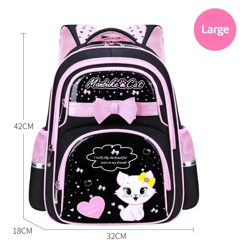 Cute Cartoon Cat Backpack, School Bag Double Shoulder Backpack, Casual Outdoor Bag