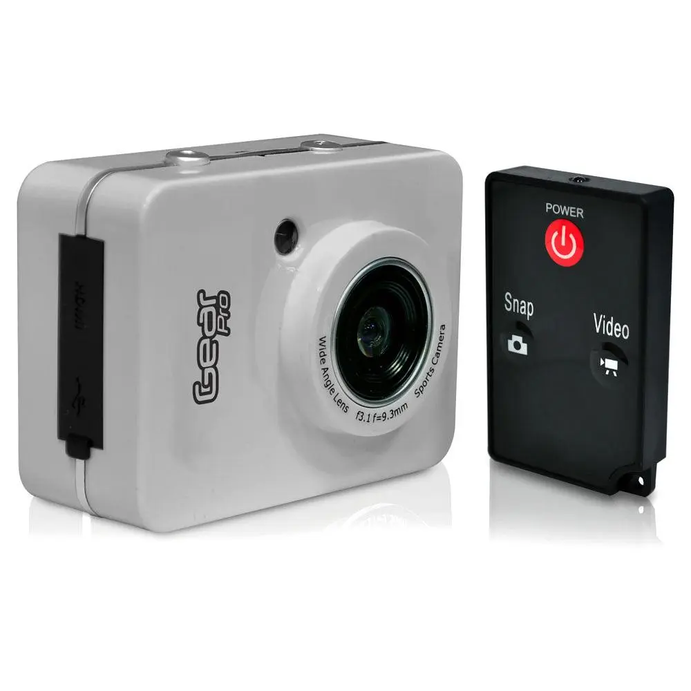 1080P Full HD Digital Action Camera - 12MP, 2.4in LCD Touchscreen, 4X Zoom, Waterproof, Silver, Lithium Battery (2+ Hrs Life), Remote Control, USB Port, Micro SD Compatible, Timer, High-Quality Picture/Recording