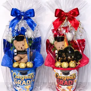 Graduation Gifts - Bluey Themed Basket with Plush, Lollipops, and Graduation Accessories for Milestone Celebrations