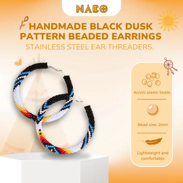 Handmade Native American Beaded Earrings | Elegant & Unique Pattern for Women | Perfect Gift Idea