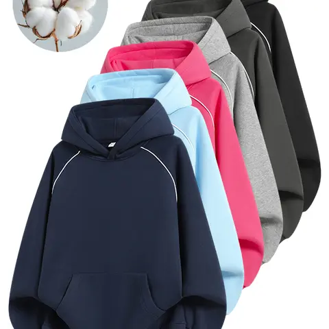 Unisex cotton blend hooded pullover sweatshirt, long sleeves, regular fit, soft, breathable, durable, comfortable for everyday wear, machine washable, casual outdoor urban streetwear with a soccer vibe.