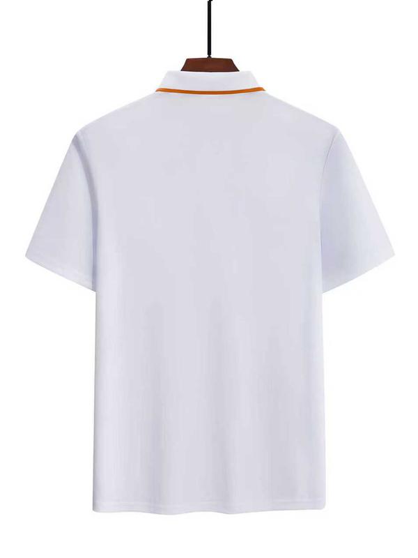 New Casual Printed Zip Short Sleeve Polo Shirt, Comfortable Fabric with Stylish Logo, Ideal for Golf, Fishing, Beach Vacations and Camping