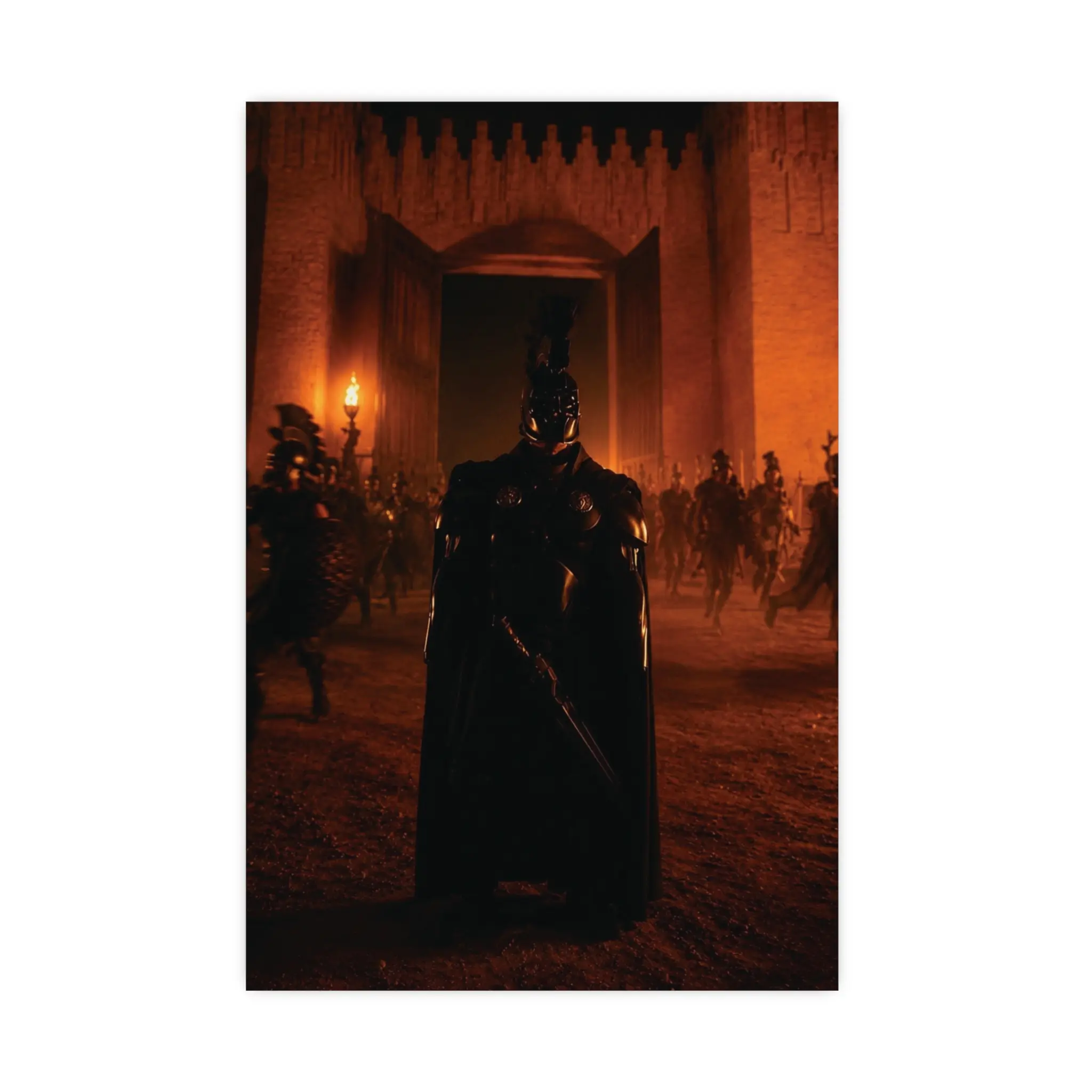 Agamemnon Opening Gates of Troy Vertical Matte Posters - Frame Not Included - Movie - History - Gift for Men and Women