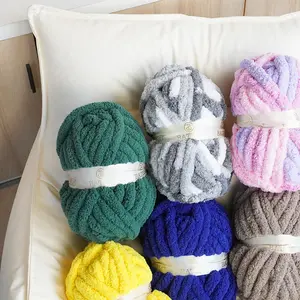 BATELO Chunky Chenille Yarn 8 Pack 8oz/25yds Soft Fluffy Bulky for Hand Knitting Crocheting Cozy Texture Ideal for Crafting Blanket Projects