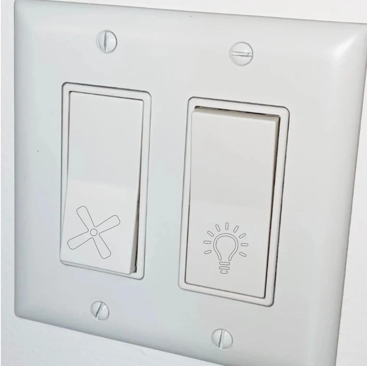 Set of 4 light switch decals