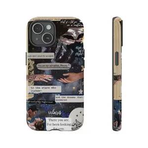 Night Court Velaris ACOTAR Acomaf Phone Case for iPhone 16 15 14 13 Pro Max Plus Samsung S25 S24 S23 S22 Ultra Huawei Mate P Series Shockproof Protective Cover with Character Design