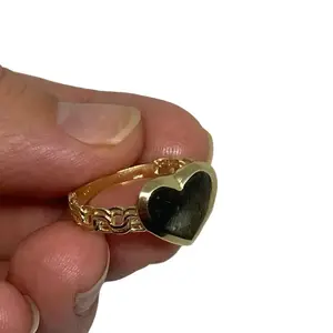 10k Real Gold Heart Ring Size 8 - Elegant Gold Heart Design Jewelry