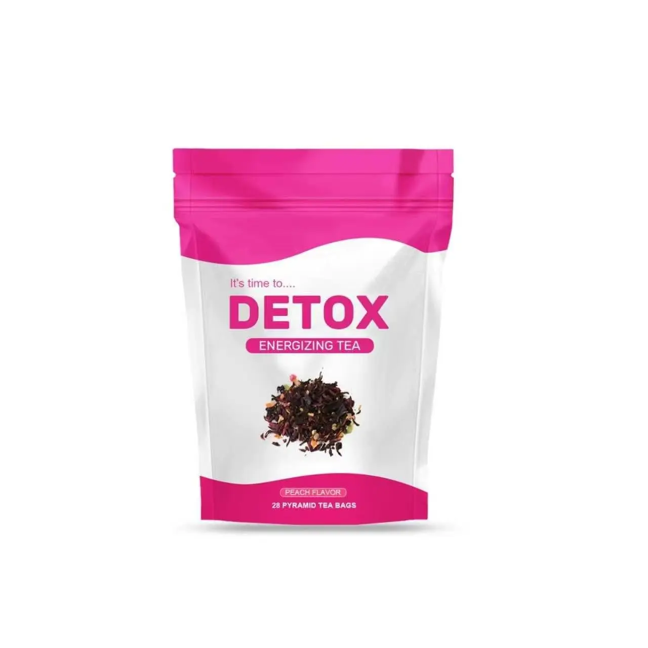 Peach Herbal Tea Supplement with Chamomile, Hibiscus & Ginger Root – Caffeine-Free Herbal Tea for Daily Digestive Support