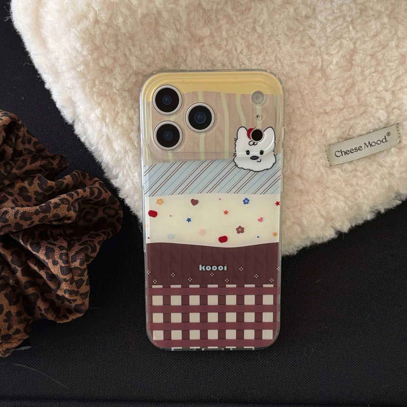 Stitch Plaid West Highland Phone Case for Apple, Fits Iphone17promax/iphone16promax/iphone15promax,iphone14pro/iphone13 Cases, Fashionable & Simple Design