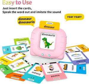 KIDGENIUS Selling Kids Early Education Toy, 224 Words English Spanish Bilingual Talking Flash Cards, Interactive Learning Spanish Audio Enlightenment Gift for 2-8 Years Old Boys & Girls