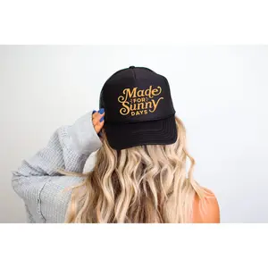 Made For Sunny Days Black Unisex Foam Trucker Hat