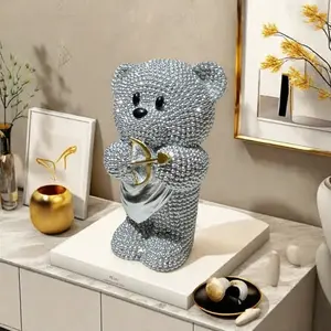 Cute Teddy Bear Statue Decoration, Home Decor, Home Decor Accessory, Living Room Decoration, Office, Bedroom, Bar, Hotel, Bathroom, Wedding, Valentine's Day Gift