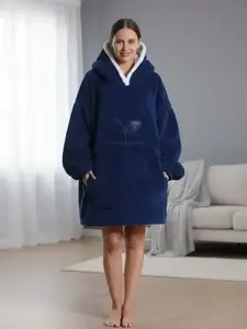 Elegant Solid Color Apple Home Clothing Series for Adults, Long Sleeve Sleepwear with Pockets and Hat, Fall & Winter Gift