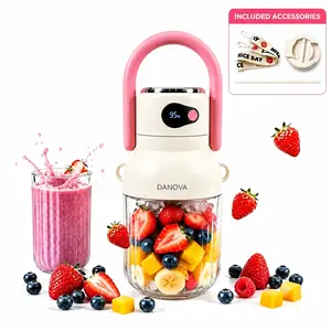 DANOVA Portable Cordless Blender, 33 oz BPA-Free Cup, 70 W Motor, USB Rechargeable for Fitness & Breakfast Healthy Drinks, Ideal for Smoothies & Protein Shakes