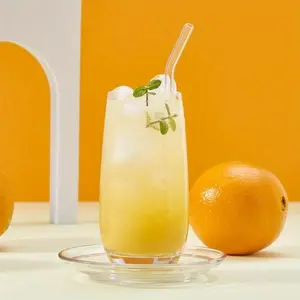 High Borosilicate Glass Straw Set for Smoothie Straws Cocktail Bar Accessories Brush Straws