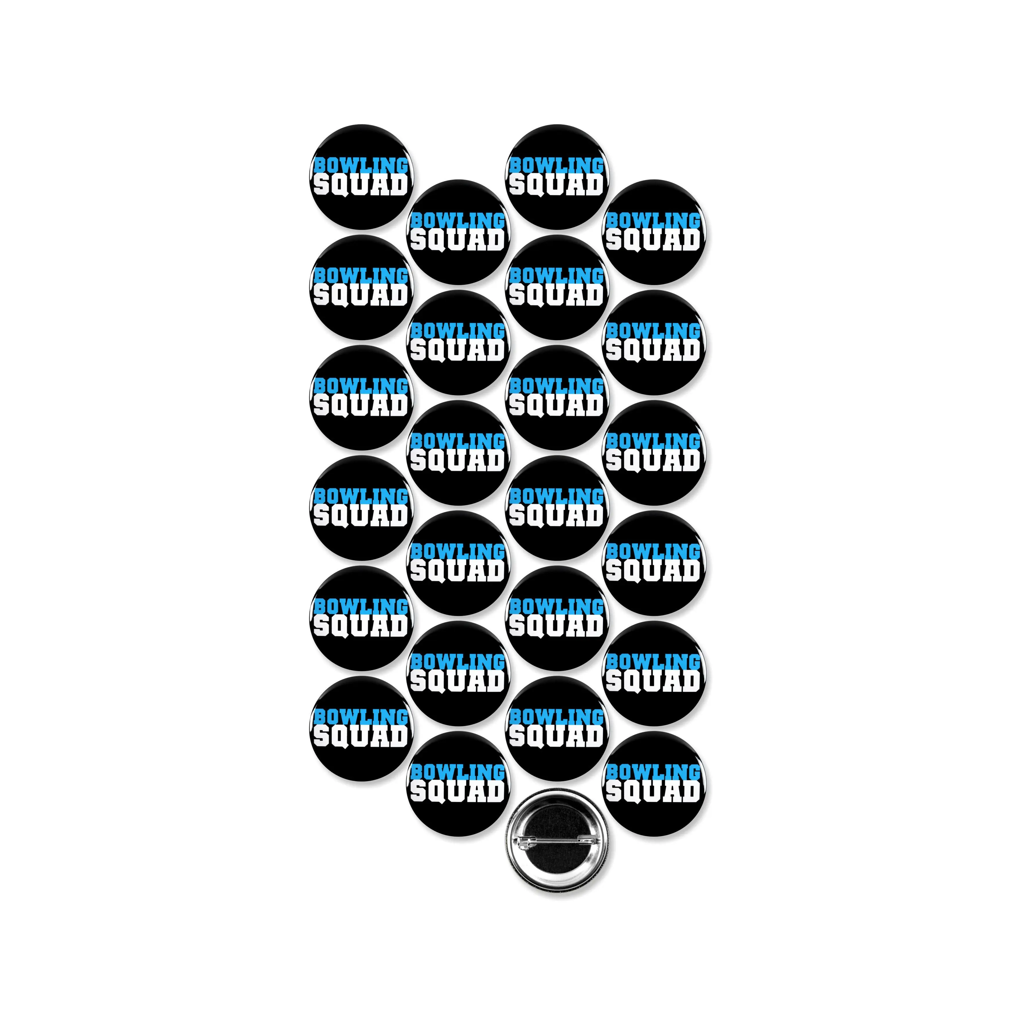 25 Pack - Bowling Squad Pinback Button Badges - 1.5 Inch