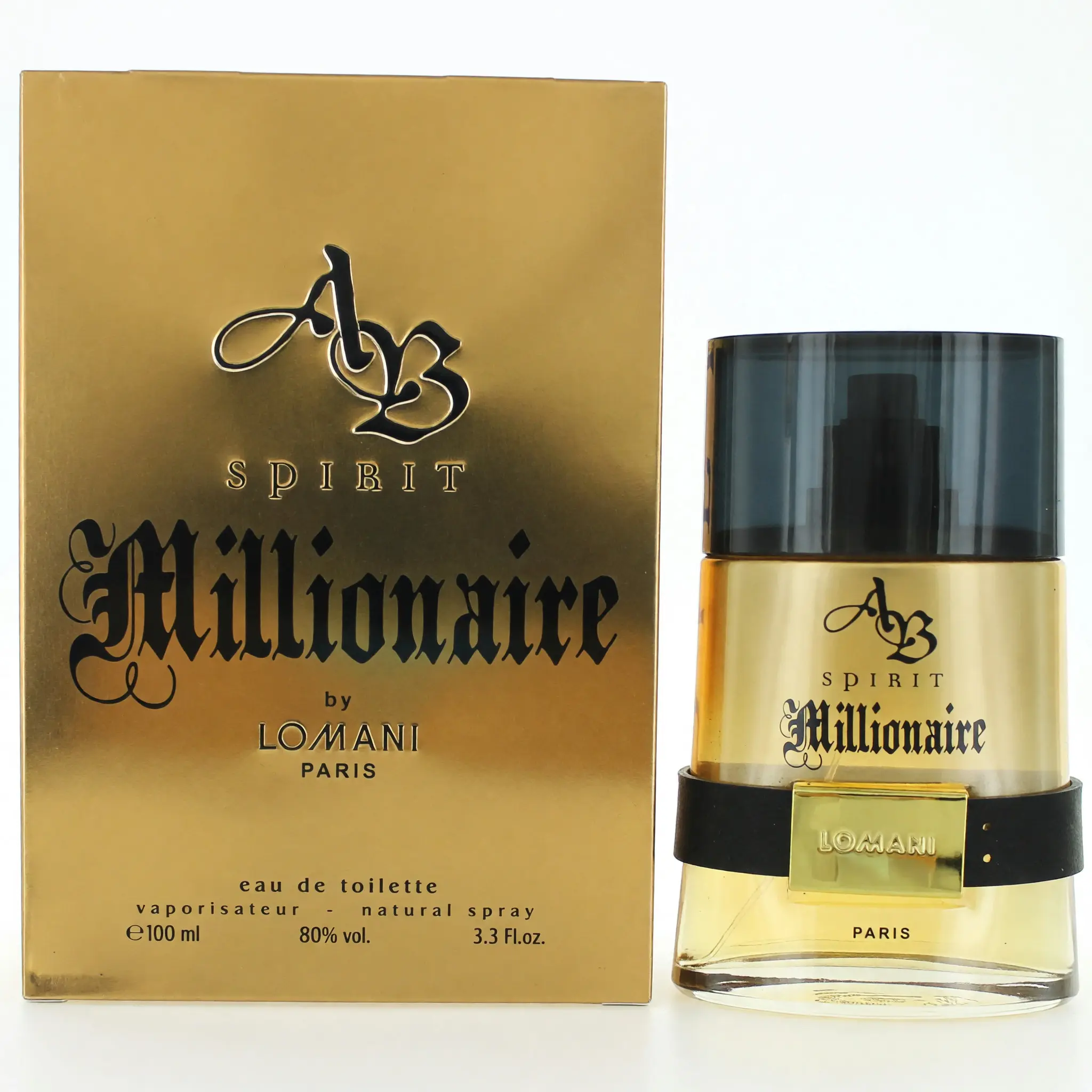 AB Spirit Millionaire by Lomani, 3.3 oz EDT Spray for Men