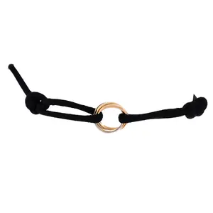 Pre-owned Cartier Trinity On Cord Bracelet Silk Cord with 18K Tricolor Gold by Rebag