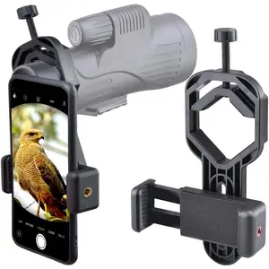 Smartphone Telescope Adapter Camera Mount, Universal Phone Mount, Work with Telescope Spotting Scope Microscope Monocular Binocular - Fits iPhone, Samsung, HTC, LG and Smartphone