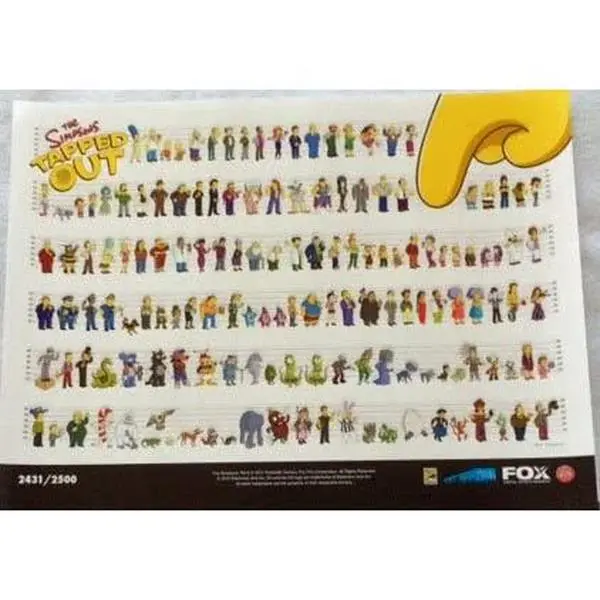 THE SIMPSONS TAPPED OUT -18"x24" Original Promo Poster SDCC 2014 Comic Con MINT XXXX/2500