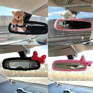 Stylish Car Rearview Mirror Cover - Creative Protective Accessory for Women Drivers - Perfect Fit, Durable Elastic Decoration Enhances Interior Appearance