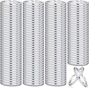 100 Pack Split Key Rings, 1 Inch Bulk Metal Key Rings for Keychains, Jewelry Making, DIY Crafts and Key Organization, Durable Steel Key Ring Set for Home, Office and Craft Projects