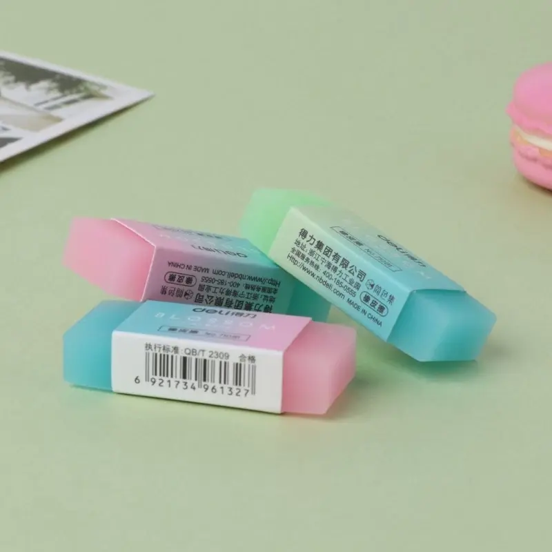 Soft Durable Flexible Cube Cute Colored Pencil Rubber Erasers