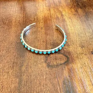 Western Turquoise Beaded Cuff Bracelet