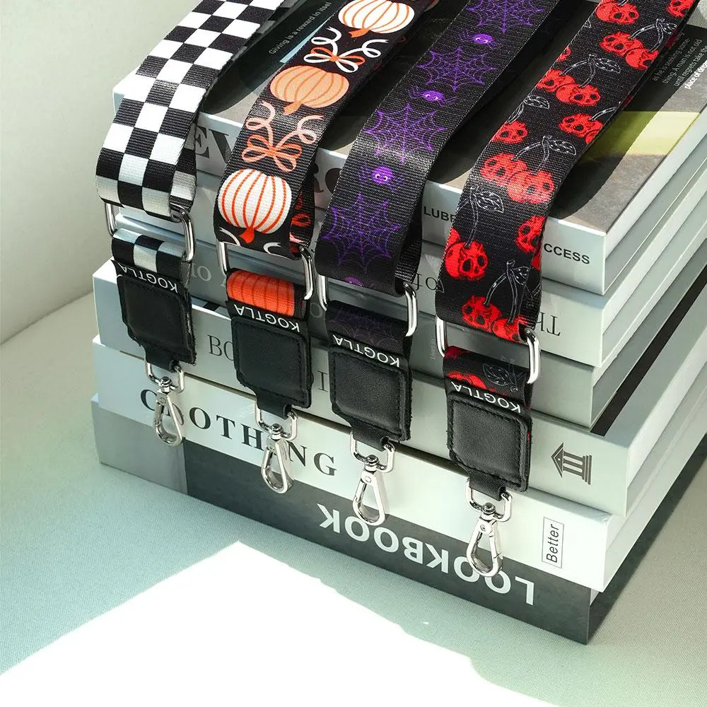 Purse Strap, 1.5" Wide Silver Alloy Buckle Floral Printing Crossbody Shoulder Strap for Bag Handbag Crossbody Bags