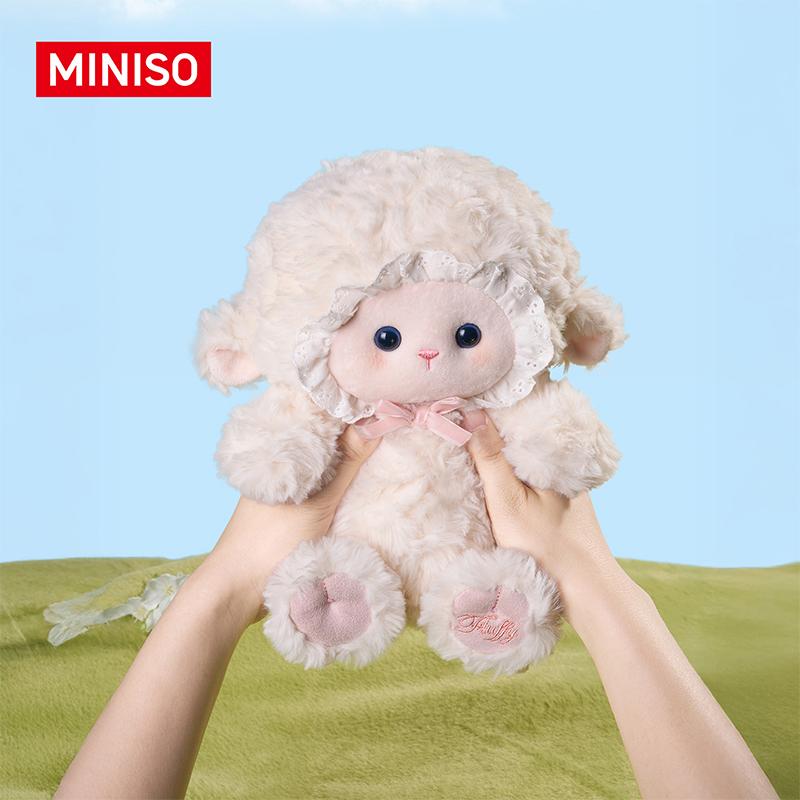 MINISO Best Buddy Series Cute Sheep Plush Doll - Huggable Stuffed Animal, Kids Favorites, Soft Fluffy Plush Animal Toy, Ideal for Bedroom Use, Warm Daily Companion, Soft Stuffed Toys, Back To School, Fluffy Stuffed Toys