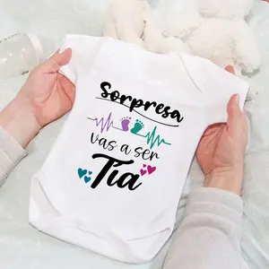 Surprise You Are Going To Be An Aunt Printed Baby Romper Pregnancy Announcement Nweborn Clothes Infant Bodysuit Toddler Outfit