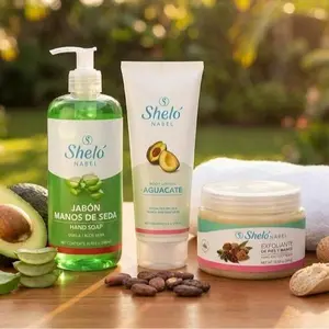 Shelo Nabel Body Care Kit - Includes Hand Soap, Aquacate Lotion, and Body Exfoliant for Soft Skin