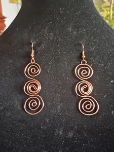 Copper Spiral Outta Contral Earrings