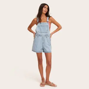 Women's Denim Shortalls - Parke Light Wash XS