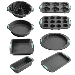 Silicone Kitchen Bakeware Baking Set, Non-Stick Pans and Molds, Durable Heat Resistant Cooking Utensils, Perfect for Baking Needs