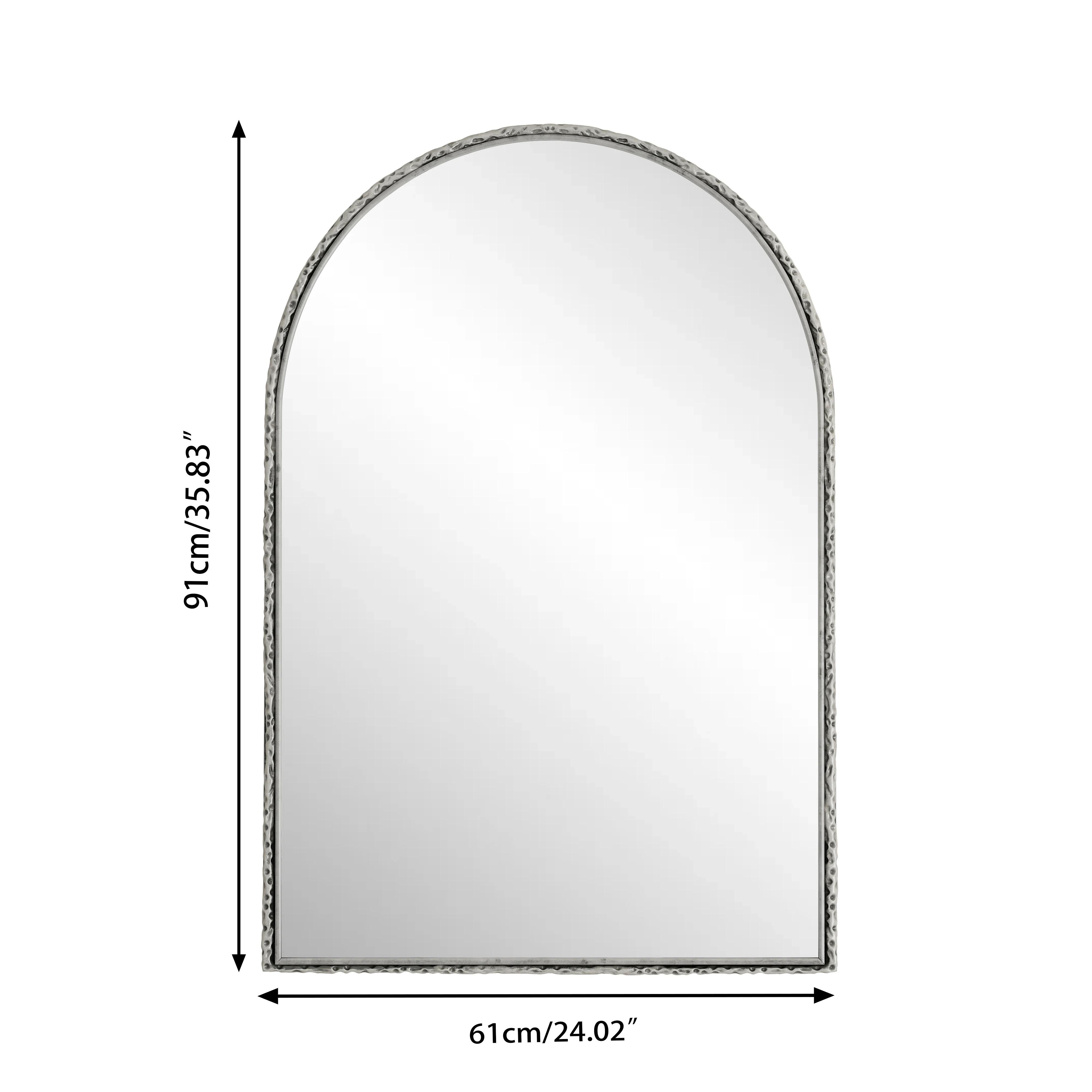 Arched Mirror Wall Mirror for Bathroom Vanity Mirror or Wall Decor Arch Mirror for Living Room Bedroom Entryway Silver