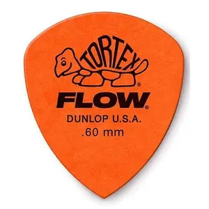 Dunlop 558P.60 Tortex Flow Pick .60mm, 12 Pack - Orange